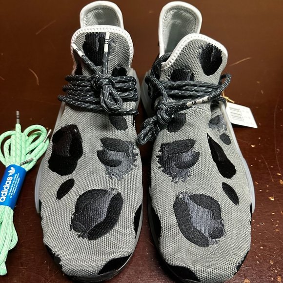 Adidas Mens Ash Gray Hu NMD Animal Print ID1531 Lace Up Sneaker Size US 11.5 - Picture 2 of 6